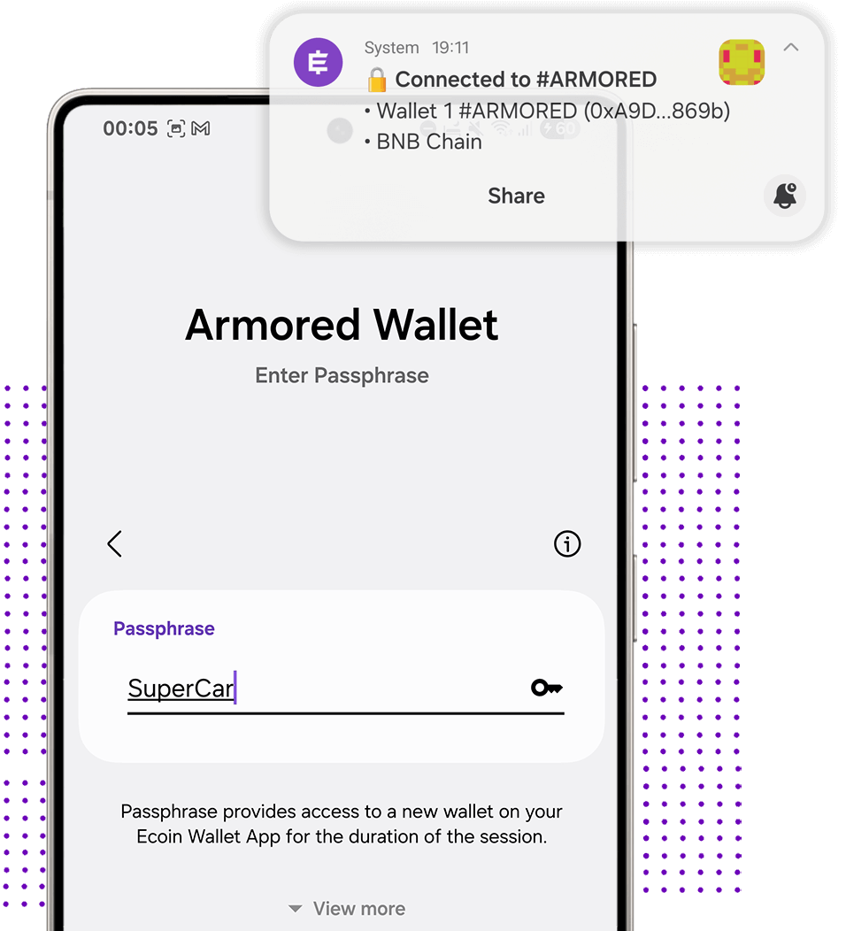 Passphase Armored Wallet